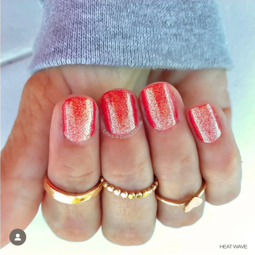 *Retired* Color Street: Heat Wave | Orange Red Gold Summer Beach Shimmer Bright
